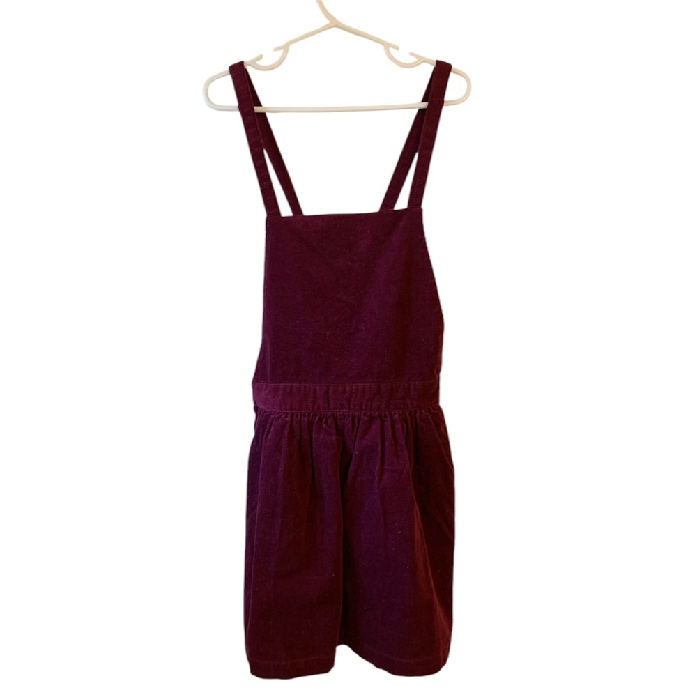 Tea Collection Girls Maroon Burgundy Corduroy Jumper Dress size 7 NWT